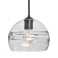  1JC-SPIR8CL-BK - Besa Spirit 8 Pendant, Clear, Black Finish, 1x60W MAX E26 Base