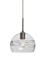  1JC-SPIR8CL-BR - Besa Spirit 8 Pendant, Clear, Bronze Finish, 1x60W Medium Base