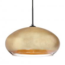 Besa Lighting 1JT-4345GF-BK - Besa Brio 14 Pendant Black Gold Foil 1x75W MAX E26 Base