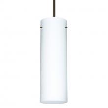 Besa Lighting 1JT-493007-LED-BR - Besa Stilo 9 LED Pendant Opal Matte Bronze 1x9W LED