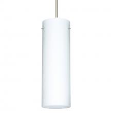 Besa Lighting 1JT-493007-LED-SN - Besa Stilo 9 LED Pendant Opal Matte Satin Nickel 1x9W LED