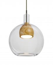  1JT-BENJICLMD-LED-BR - Besa, Benji Cord Pendant, Clear/Medium, Bronze Finish, 1x9W LED