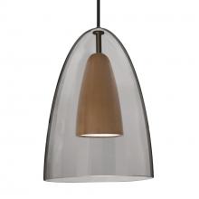  1JT-DANOSMMD-LED-BK - Besa, Dano Cord Pendant, Smoke/Medium, Black Finish, 1x9W LED