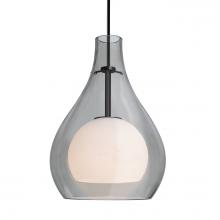 Besa Lighting 1JT-ELLE11GY-LED-BK - Besa, Elle 11 Cord Pendant, Gray, Black Finish, 1x9W LED