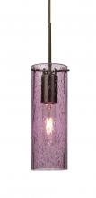 Besa Lighting 1JT-JUNI10PL-BR - Besa, Juni 10 Cord Pendant, Plum Bubble, Bronze, 1x60W Medium Base