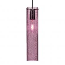 Besa Lighting 1JT-JUNI16PL-EDIL-BK - Besa, Juni 16 Cord Pendant, Plum Bubble, Black, 1x4W LED Filament