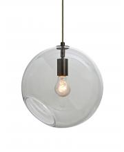 Besa Lighting 1JT-MAESTRO12CL-BR - Besa, Maestro 12 Cord Pendant, Clear, Bronze Finish, 1x60W Medium base