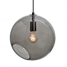 Besa Lighting 1JT-MAESTRO12SM-EDIL-BK - Besa, Maestro 12 Cord Pendant, Smoke, Black Finish, 1x5W LED Filament