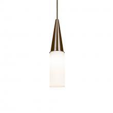 Besa Lighting 1JT-METRO12-BR - Besa Metro 12 Pendant, Opal Matte, Bronze Finish, 1x60W MAX E26 Base