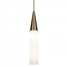 Besa Lighting 1JT-METRO16-LED-BR - Besa Metro 16 Pendant, Opal Matte, Bronze Finish, 1x9W LED