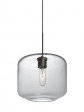  1JT-NILES10CL-BR - Besa Niles 10 Pendant, Clear Bubble, Bronze Finish, 1x60W Medium Base T10