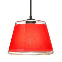  1JT-PIC9RD-BK - Besa Pendant Pica 9 Black Red Sand 1x75W MAX E26 Base