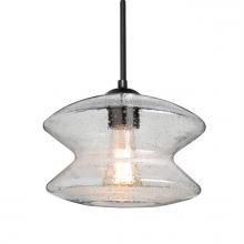  1JT-ZENCL-EDIL-BK - Besa, Zen Cord Pendant, Clear Bubble, Black Finish, 1x8W LED Filament