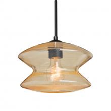  1JT-ZENGD-BK - Besa, Zen Cord Pendant, Gold Bubble, Black Finish, 1x60W MAX E26 Base