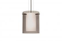  1KG-S00607-LED-BR - Besa Pendant Pahu 8 Bronze Transparent Smoke/Opal 1x11W LED