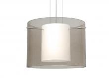  1KG-S00707-SN - Besa Pendant Pahu 16 Satin Nickel Transparent Smoke/Opal 1x150W Medium Base A21