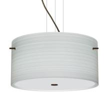  1KV-4008KR-BR - Besa Pendant Tamburo 16 Bronze Chalk 3x100W Medium Base