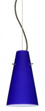  1KX-4124CM-BR - Besa Cierro Cable Pendant Cobalt Blue Matte Bronze 1x100W Medium Base