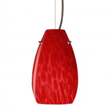 Besa Lighting 1KX-4126RC-BR - Besa, Pera 9 Cord Pendant, Red Cloud, Bronze Finish, 1x100W MAX E26 Base