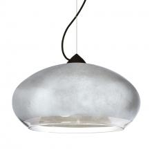 Besa Lighting 1KX-4345SF-BK - Besa Brio 14 Cable Pendant Black Silver Foil 1x75W MAX E26 Base