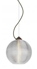  1KX-461600-LED-BR - Besa Kristall 8 Pendant Bronze Clear 1x9W LED