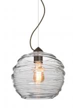  1KX-462761-EDIL-BR - Besa Wave 10 Pendant Bronze Clear 1x8W LED Filament