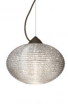 Besa Lighting 1KX-4913GL-LED-BR - Besa Pape 12 Pendant 1Kx Glitter Bronze 1x9W LED