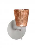 Besa Lighting 1SW-5125CF-LED-SN - Besa Wall Nico 4 Satin Nickel Stone Copper Foil 1x5W LED