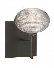  1SW-5612GL-LED-BR-SQ - Besa Wall With SQ Canopy Lasso Bronze Glitter 1x5W LED