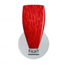  1SX-7198RC-LED-PN - Besa, Karli Wall Sconce, Red Cloud, Polished Nickel Finish, 1x5W LED