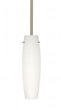 Besa Lighting 1TT-412107-MED-SN - Besa Tu Tu Stem Pendant Satin Nickel Opal Matte 1x40W B10 Med