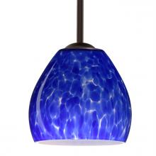 Besa Lighting 1TT-412286-BR - Besa Bolla Pendant Bronze Blue Cloud 1x50W MAX E12 Base