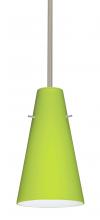  1TT-412435-LED-SN - Besa Cierro Stem Pendant Satin Nickel Chartreuse 1x9W LED