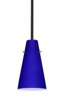  1TT-4124CM-LED-BR - Besa Cierro LED Pendant Cobalt Blue Matte Bronze 1x9W LED