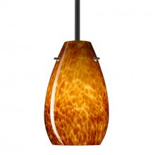 Besa Lighting 1TT-412618-BK - Besa Pera 9 Stem Pendant Black Amber Cloud 1x100W MAX E26 Base