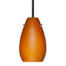 Besa Lighting 1TT-412680-BK - Besa Pera 9 Stem Pendant Black Amber Matte 1x100W MAX E26 Base