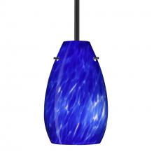 Besa Lighting 1TT-412686-BK - Besa Pera 9 Stem Pendant Black Blue Cloud 1x100W MAX E26 Base