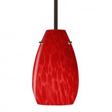 Besa Lighting 1TT-4126RC-BR - Besa, Pera 9 Stem Pendant, Red Cloud, Bronze Finish, 1x100W MAX E26 Base