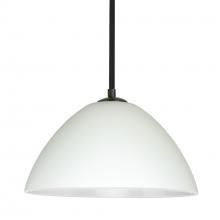 Besa Lighting 1TT-420107-BK - Besa Tessa Stem Pendant Black White 1x75W MAX E26 Base