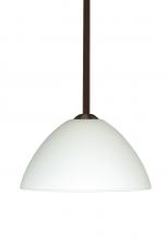  1TT-420107-LED-BR - Besa Tessa LED Stem Pendant White Bronze 1x9W LED