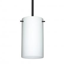 Besa Lighting 1TT-440407-BK - Besa Stem Stilo 7 Pendant Black Opal Matte 1x50W MAX E12 Base