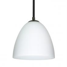 Besa Lighting 1TT-447007-BK - Besa Vila Stem Pendant Black Opal Matte 1x60W MAX E26 Base