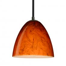 Besa Lighting 1TT-4470HB-BK - Besa Vila Stem Pendant Black Habanero 1x60W MAX E26 Base