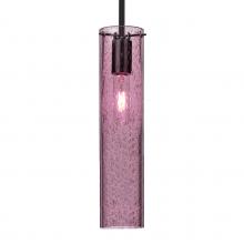 Besa Lighting 1TT-JUNI16PL-EDIL-BK - Besa, Juni 16 Stem Pendant, Plum Bubble, Black, 1x4W LED Filament