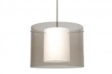 Besa Lighting 1TT-S00707-LED-SN - Besa Pendant Pahu 16 Satin Nickel Transparent Smoke/Opal 1x11W LED