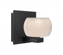  1WF-KENOWH-BK - Besa, Keno Vanity, White Sand, Black Finish, 1x60W G9 Base