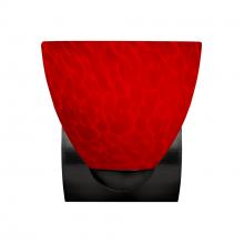 Besa Lighting 1WZ-7572RC-BK - Besa, Sasha Mini Sconce, Red Cloud, Black Finish, 1x60W E26 Base