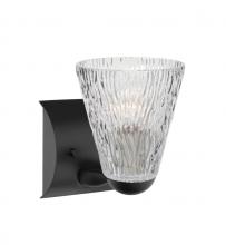  1WZ-NICO5CL-BK - Besa Nico 5 Mini Sconce, Clear Stone, Black, 1x60W E26 Base