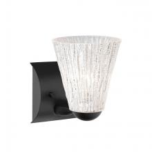  1WZ-NICO5GL-BK - Besa Nico 5 Mini Sconce, Glitter Stone, Black, 1x60W E26 Base