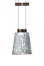  1XA-5125SF-BR - Besa Pendant Nico 4 Bronze Stone Silver Foil 1x35W Halogen